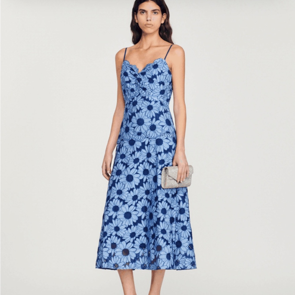 Blue flower Sandro Dress